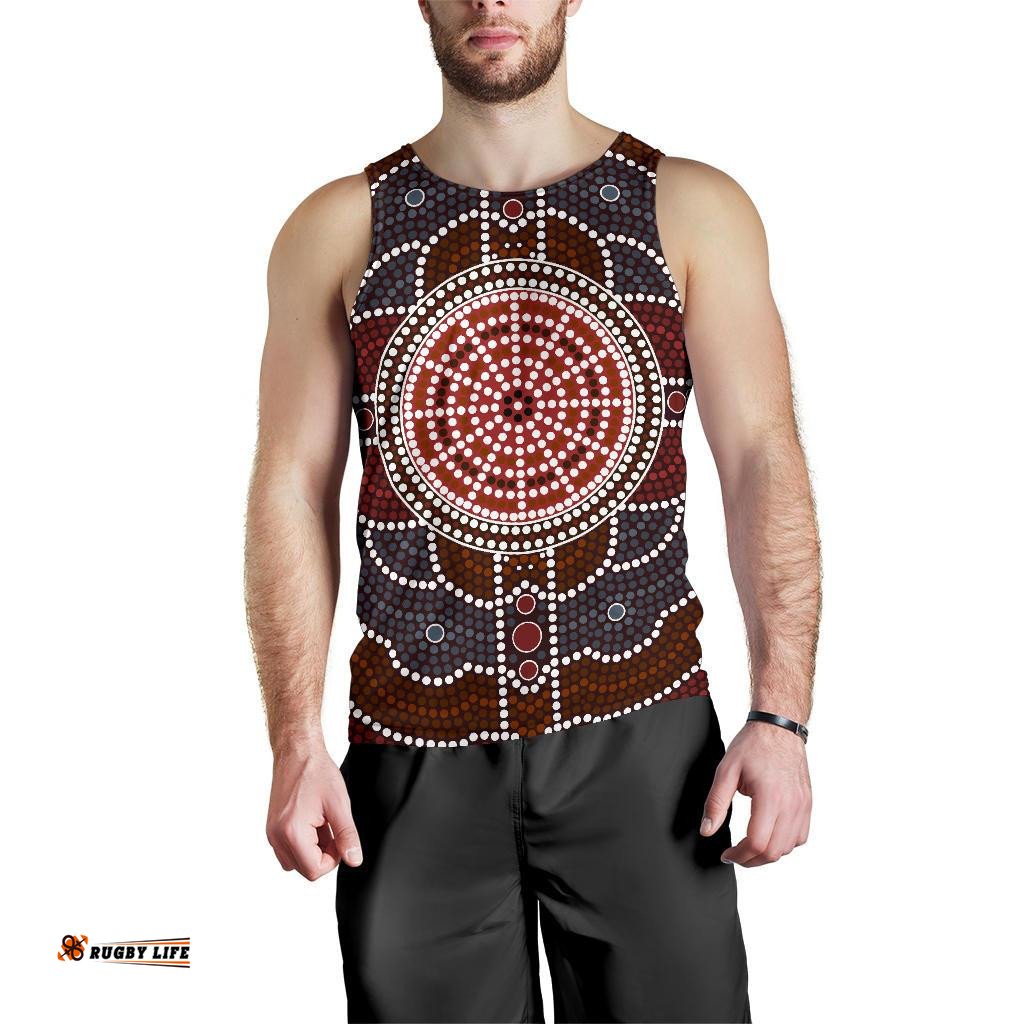 Men Tank Top - Aboriginal Dot Painting Mens Tank Ver03