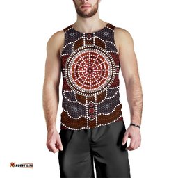 Men Tank Top - Aboriginal Dot Painting Mens Tank Ver03