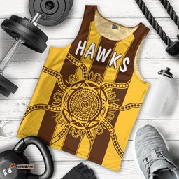 Hawks Indigenous Men Tank Top Hawthorn Football