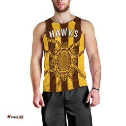 Hawks Indigenous Men Tank Top Hawthorn Football