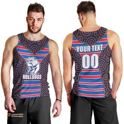 AFL - Bulldogs Men Tank Top Mix Dot Aboriginal