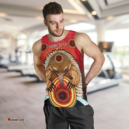 Custom Aboriginal Men's Tank Top - Australian Echidna