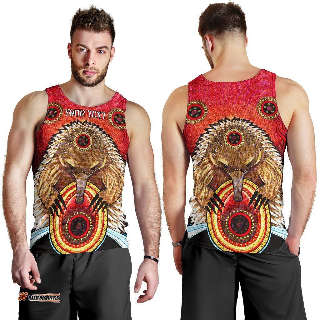 Custom Aboriginal Men's Tank Top - Australian Echidna