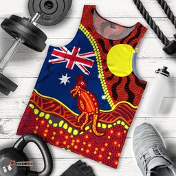 Australia Day Indigenous Art Men Tank Top -