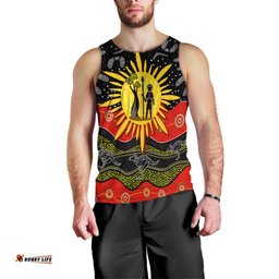 Aboriginal Flag Men Tank Top Energetic Aussie