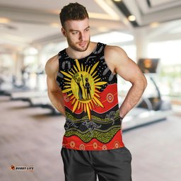 Aboriginal Flag Men Tank Top Energetic Aussie