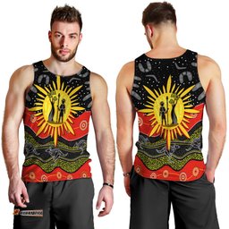 Aboriginal Flag Men Tank Top Energetic Aussie