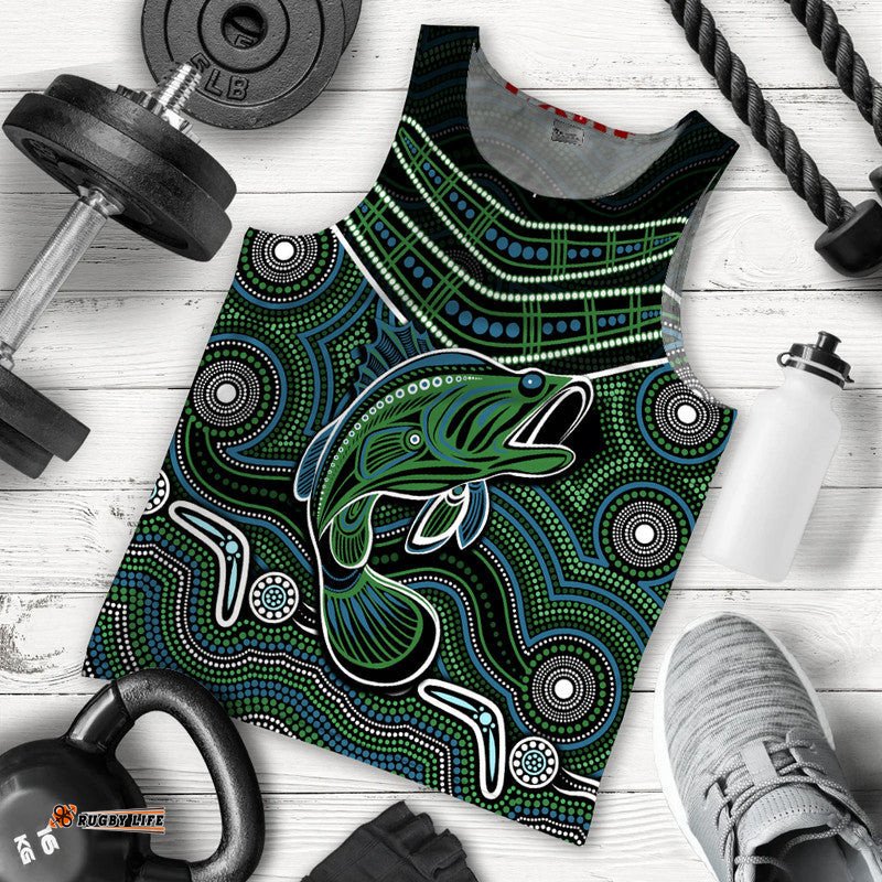 (Custom Personalised) Fishing Aboriginal Men Tank Top No.3
