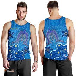 Torres Strait Personalised Men's Tank Top - Dhari And Turtle