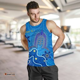 Torres Strait Personalised Men's Tank Top - Dhari And Turtle