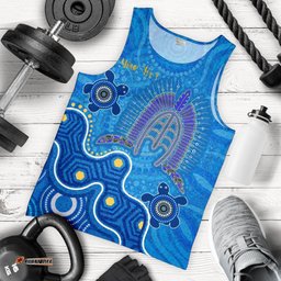 Torres Strait Personalised Men's Tank Top - Dhari And Turtle