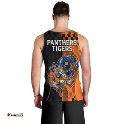 NRL Tigers Combine Panthers Rugby Men Tank Top Sporty Style