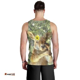 Men Tank Top - Kangaroo Mens Tank Sleeping