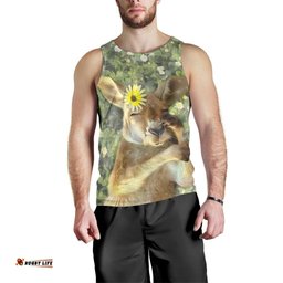 Men Tank Top - Kangaroo Mens Tank Sleeping