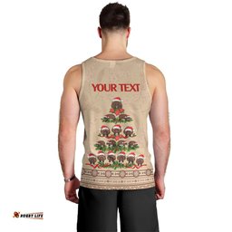 Holiday Lighting Santa Echidna Christmas Tree Men Tank Top