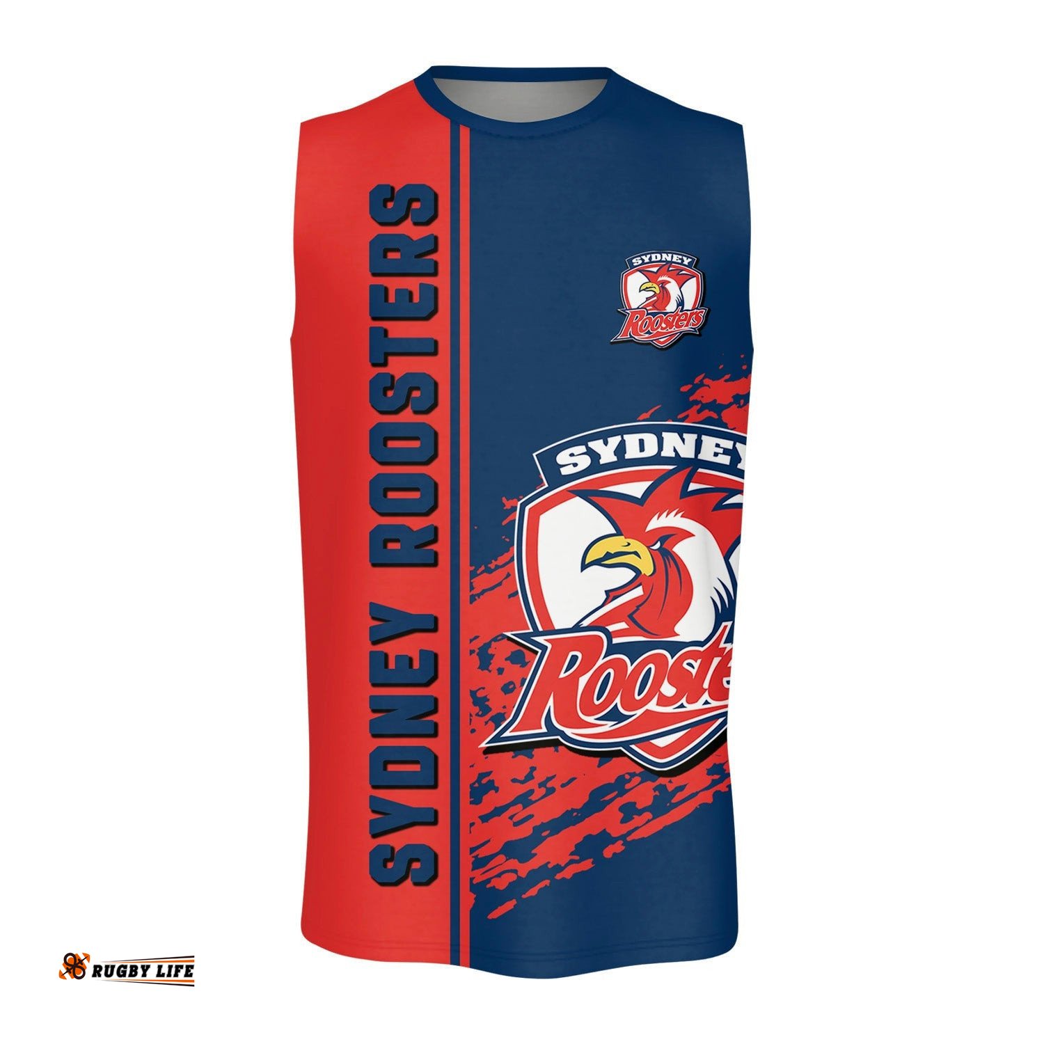Sydney Roosters O-neck Tank Top Quarter Style - NRL