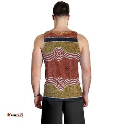 Men Tank - Aboriginal Dot Style