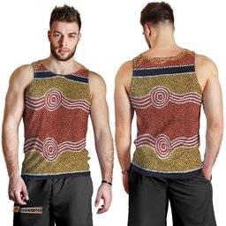 Men Tank - Aboriginal Dot Style