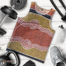 Men Tank - Aboriginal Dot Style