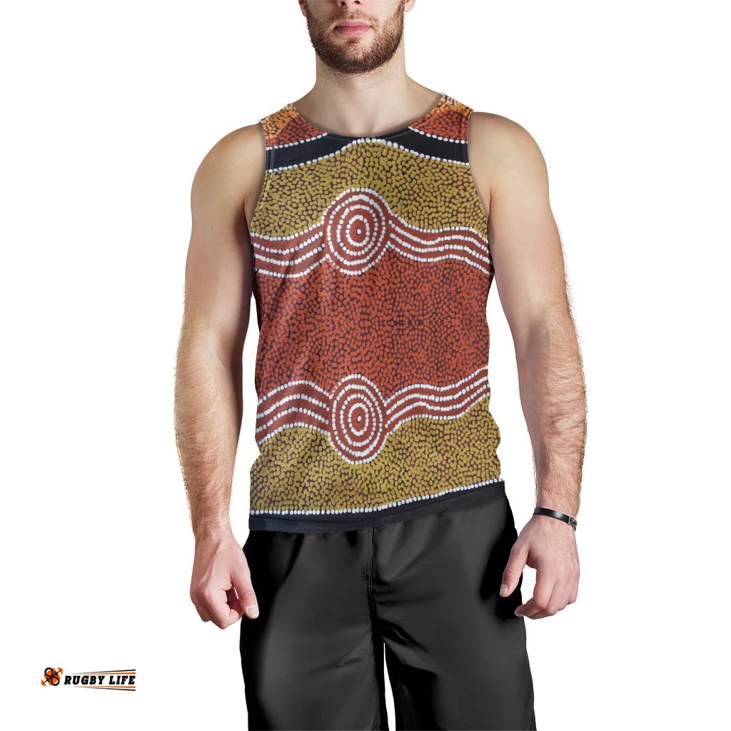 Men Tank - Aboriginal Dot Style
