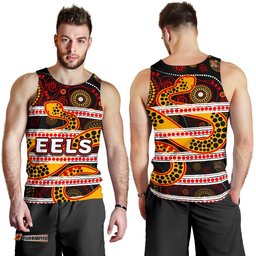 Parramatta Eels Men's Tank Top Tribal Style Black