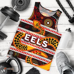 Parramatta Eels Men's Tank Top Tribal Style Black