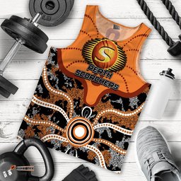 Perth Scorchers Men Tank Top Cricket Dot Aboriginal