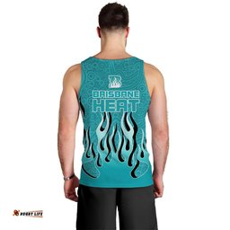 Brisbane Heat Men Tank Top - Aboriginal Style Of Dot Fire -
