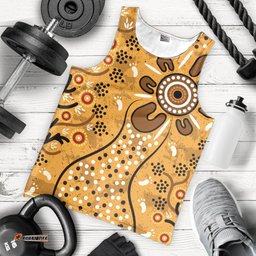 Men's Tank Top - Aboriginal Art In Spring Style