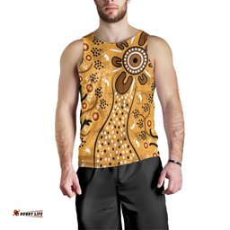 Men's Tank Top - Aboriginal Art In Spring Style