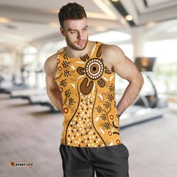 Men's Tank Top - Aboriginal Art In Spring Style