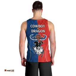 NRL Cowboys Combine Dragon Rugby Men Tank Top Sporty Style