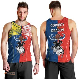 NRL Cowboys Combine Dragon Rugby Men Tank Top Sporty Style