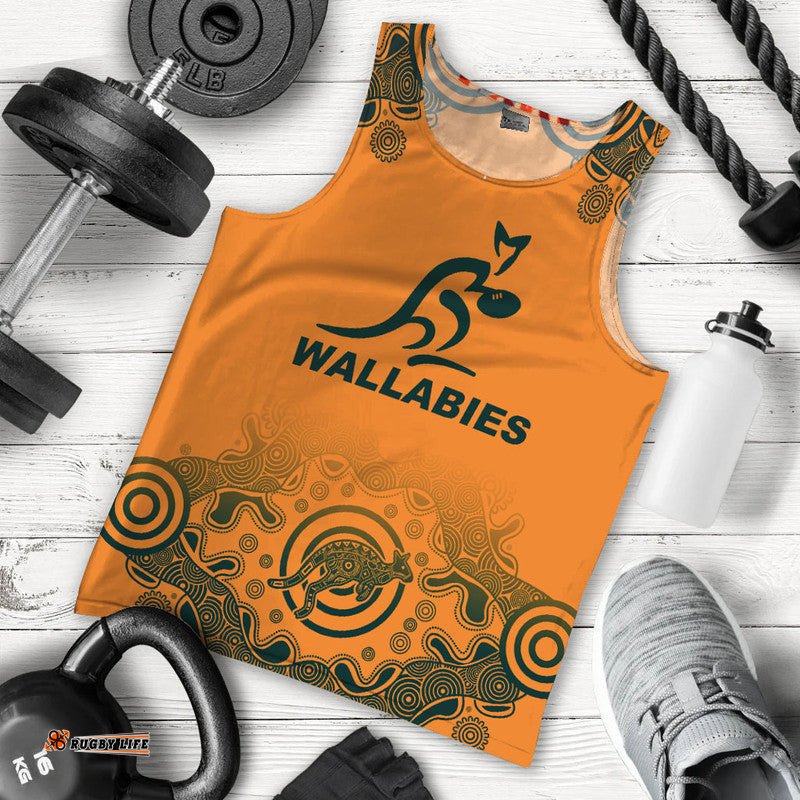 (Custom Personalised And Number) Australia Rugby Wallabies Men Tank Top Replica Jersey No.1