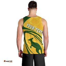 Personalised Aussie Wallabies Men Tank Top Rugby World Cup Sporty Dynamic