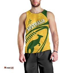 Personalised Aussie Wallabies Men Tank Top Rugby World Cup Sporty Dynamic