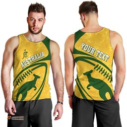 Personalised Aussie Wallabies Men Tank Top Rugby World Cup Sporty Dynamic