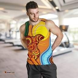 Men's Tank Top - Australian Aboriginal Dot Painting Koala