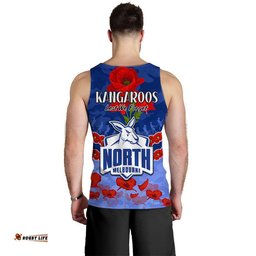 Kangaroos Football ANZAC Men Tank Top Lest We Forget