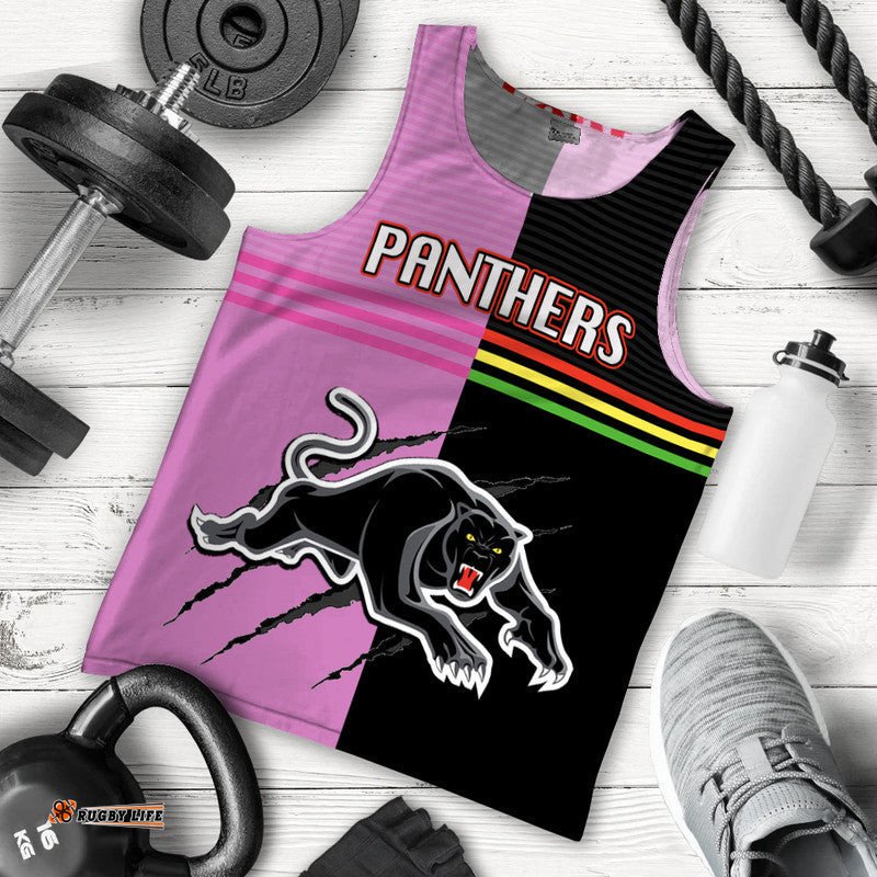 (Custom Personalised) Panthers Rugby Men Tank Top Mix Color Jersey