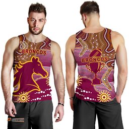 Broncos Super Men Tank Top Indigenous Brisbane