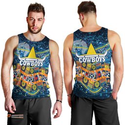 NAIDOC Week Cowboys Men's Tank Top  - Aboriginal Dot Painting -