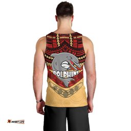 Dolphins Rugby Men Tank Top Polynesian and Aboriginal Vibe