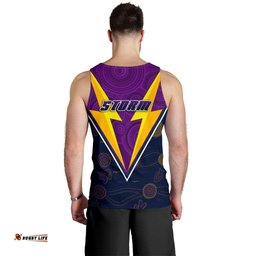 Melbourne Storm Men Tank Top Indigenous Artsy Style