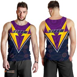 Melbourne Storm Men Tank Top Indigenous Artsy Style