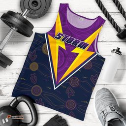 Melbourne Storm Men Tank Top Indigenous Artsy Style