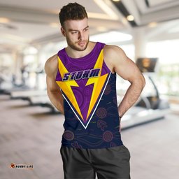 Melbourne Storm Men Tank Top Indigenous Artsy Style
