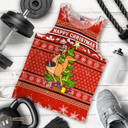(Custom Personalised) Australia Christmas Kangaroo Aboriginal Pattern Men Tank Top -