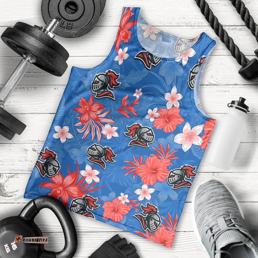 Knights Rugby Men Tank Top Beautiful Floral Pattern Spring Summer Vibe