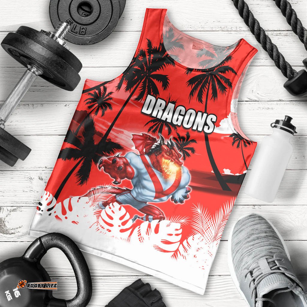 NRL Dragons Men Tank Top Summer Vibe Style